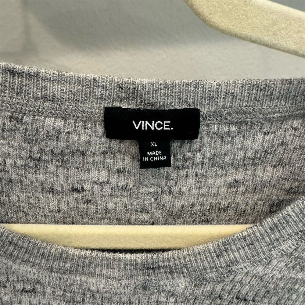 Vince Men's Pullover Sweater XL Gray Crew Neck Long Sleeve - Picture 3 of 4